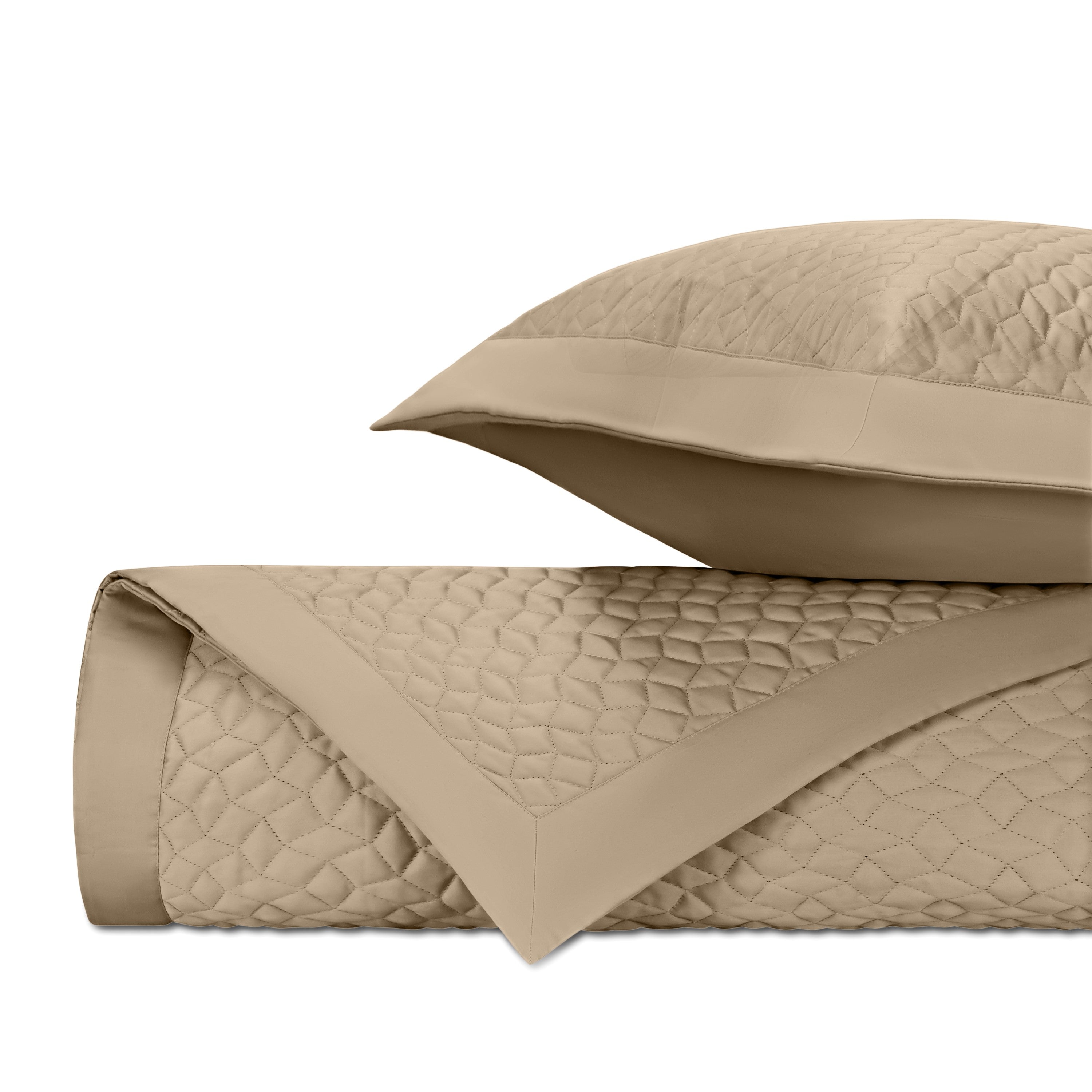 Mosaic Quilted Coverlets in Royal Sateen by Home Treasures | Luxurious