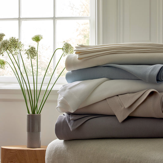 Comporta by Home Treasures | 100% Cotton, Waffle Texture, Handcrafted in the USA