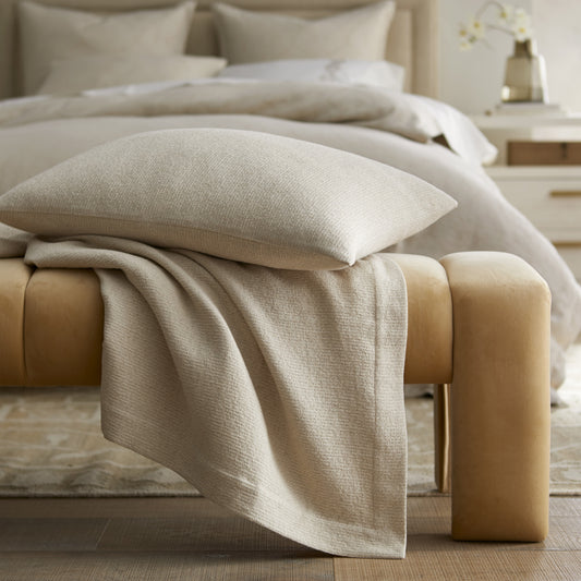 Costa Collection by Home Treasures featuring a lightweight, cotton-linen blend blanket with a coordinating sham.