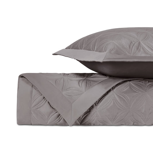 Dara Quilted Coverlet in Royal Sateen by Home Treasures | Made in the USA of the finest Italian fabrics