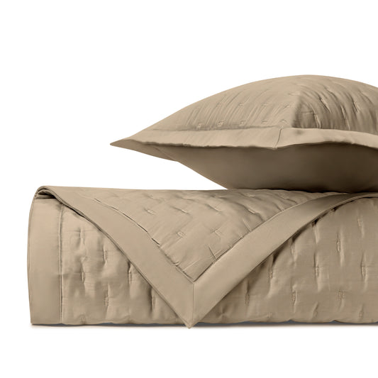 Fil Coupé Quilted Coverlet in Royal Sateen by Home Treasures | Made in the USA of the finest Italian fabrics