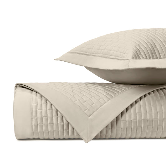Mason Quilted Coverlet Set in Royal Sateen by Home Treasures | Made in the USA of the finest Italian fabrics