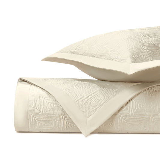 Maze Quilted Coverlet Set in Royal Sateen by Home Treasures | Made in the USA of the finest Italian fabrics