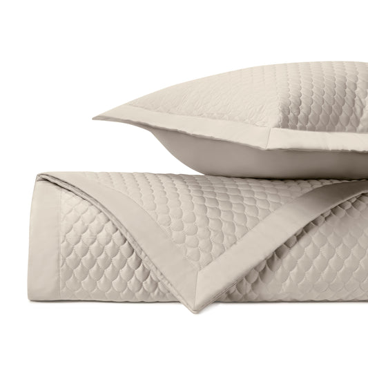 Raindrop Quilted Collection in Royal Sateen by Home Treasures | Made in the USA of the finest Italian fabrics