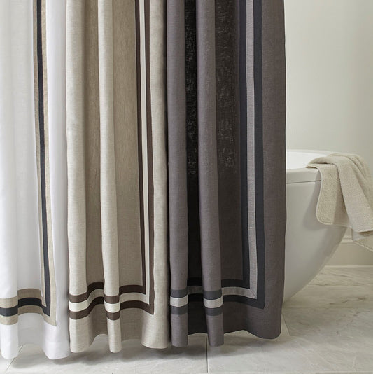 <p>Torino Linen Shower Curtains by Home Treasures| Handcrafted in the USA with luxury Italian fabrics</p>